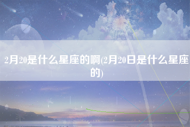 2月20是什么星座的啊(2月20日是什么星座的)