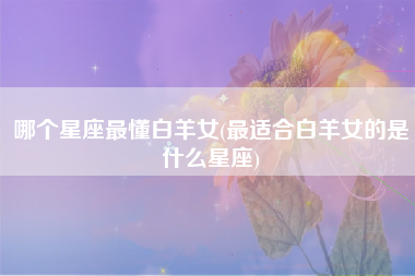 哪个星座最懂白羊女(最适合白羊女的是什么星座)