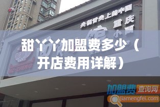 甜丫丫加盟费多少（开店费用详解）