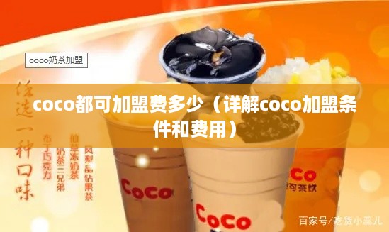 coco都可加盟费多少（详解coco加盟条件和费用）