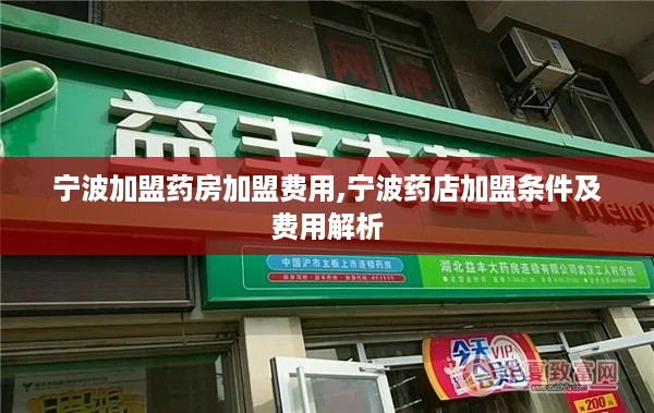 宁波加盟药房加盟费用,宁波药店加盟条件及费用解析