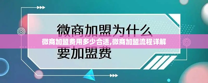 微商加盟费用多少合适,微商加盟流程详解