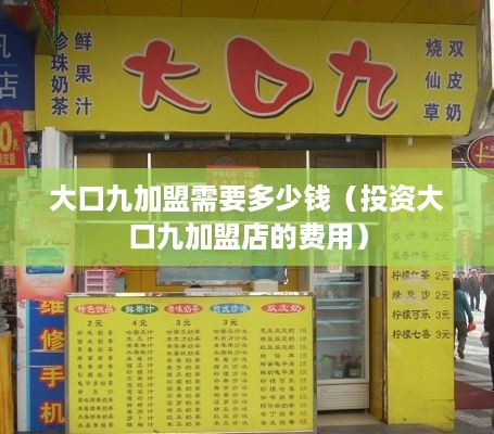 大口九加盟需要多少钱（投资大口九加盟店的费用）