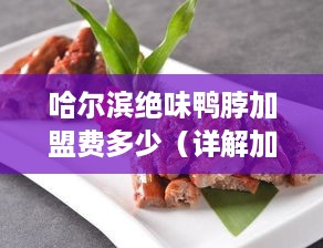 哈尔滨绝味鸭脖加盟费多少（详解加盟流程和费用）