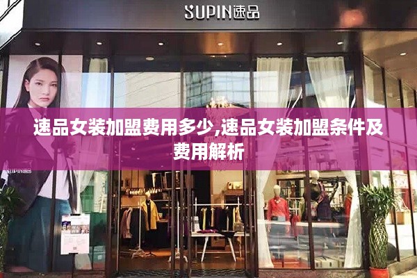 速品女装加盟费用多少,速品女装加盟条件及费用解析