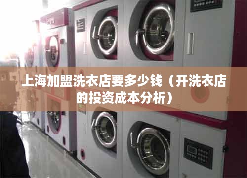 上海加盟洗衣店要多少钱（开洗衣店的投资成本分析）