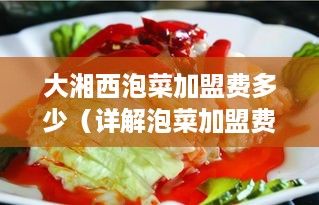 大湘西泡菜加盟费多少（详解泡菜加盟费用及加盟流程）