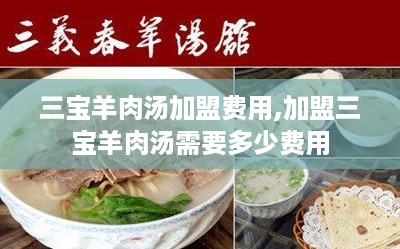 三宝羊肉汤加盟费用,加盟三宝羊肉汤需要多少费用