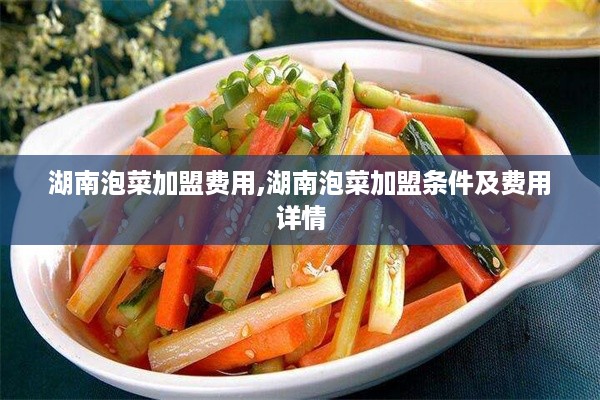 湖南泡菜加盟费用,湖南泡菜加盟条件及费用详情