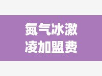 氮气冰激凌加盟费用多少,氮气冰淇淋店开店成本分析