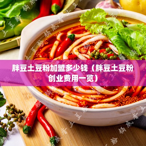 胖豆土豆粉加盟多少钱（胖豆土豆粉创业费用一览）