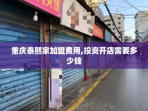 重庆泰熙家加盟费用,投资开店需要多少钱