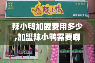 辣小鸭加盟费用多少,加盟辣小鸭需要哪些条件