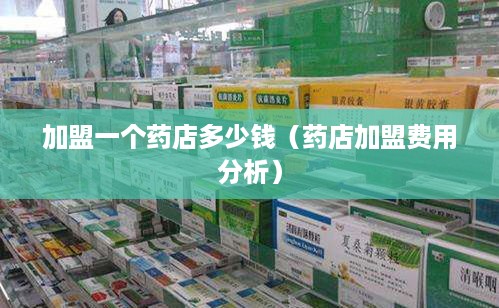 加盟一个药店多少钱（药店加盟费用分析）