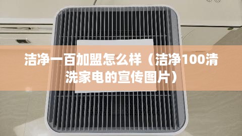 洁净一百加盟怎么样（洁净100清洗家电的宣传图片）