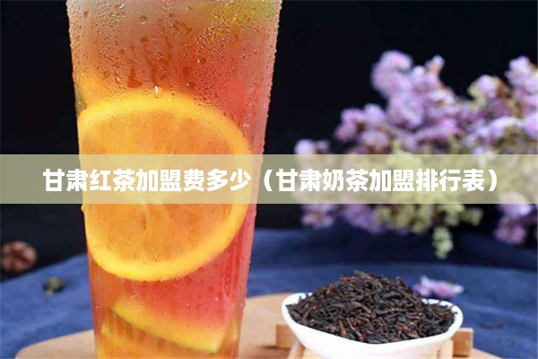 甘肃红茶加盟费多少（甘肃奶茶加盟排行表）