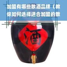 加盟有哪些散酒品牌（教你如何选择适合加盟的散酒品牌）