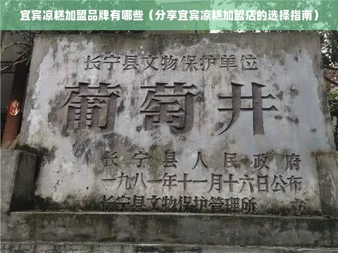 宜宾凉糕加盟品牌有哪些（分享宜宾凉糕加盟店的选择指南）