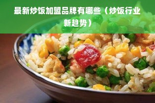 最新炒饭加盟品牌有哪些（炒饭行业新趋势）