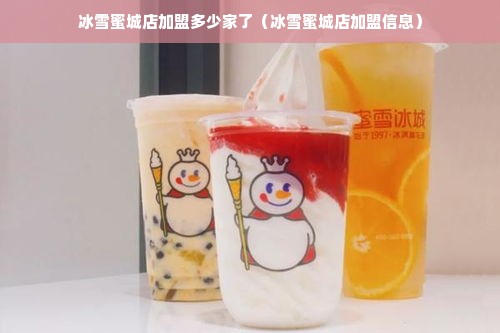 冰雪蜜城店加盟多少家了（冰雪蜜城店加盟信息）