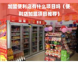 加盟便利店有什么项目吗（便利店加盟项目推荐）