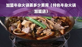 加盟牛杂火锅要多少费用（特色牛杂火锅加盟店）