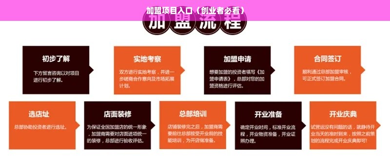 加盟项目入口（创业者必看）