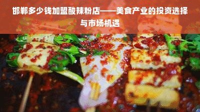 邯郸多少钱加盟酸辣粉店——美食产业的投资选择与市场机遇