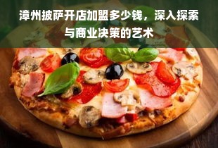 漳州披萨开店加盟多少钱，深入探索与商业决策的艺术