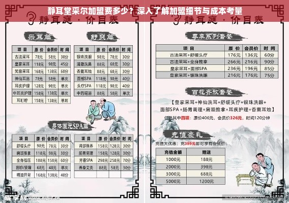 静耳堂采尔加盟费多少？深入了解加盟细节与成本考量