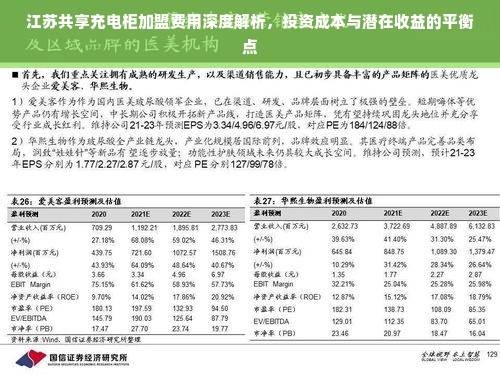 江苏共享充电柜加盟费用深度解析，投资成本与潜在收益的平衡点