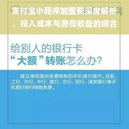 支付宝小程序加盟费深度解析，投入成本与潜在收益的综合考量