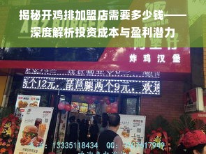 揭秘开鸡排加盟店需要多少钱——深度解析投资成本与盈利潜力