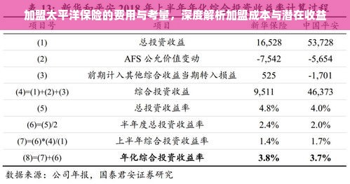 加盟太平洋保险的费用与考量，深度解析加盟成本与潜在收益