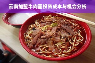 云南加盟牛肉面投资成本与机会分析