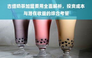 古缙奶茶加盟费用全面解析，投资成本与潜在收益的综合考量