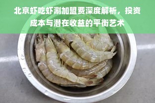 北京虾吃虾涮加盟费深度解析，投资成本与潜在收益的平衡艺术