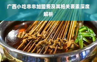 广西小吃串串加盟费及其相关要素深度解析