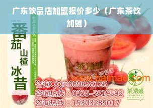 广东饮品店加盟报价多少（广东茶饮加盟）