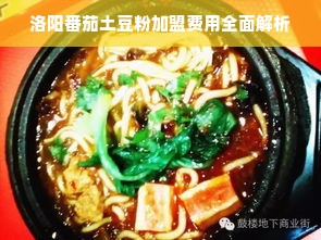 洛阳番茄土豆粉加盟费用全面解析