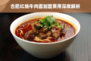 合肥红烧牛肉面加盟费用深度解析