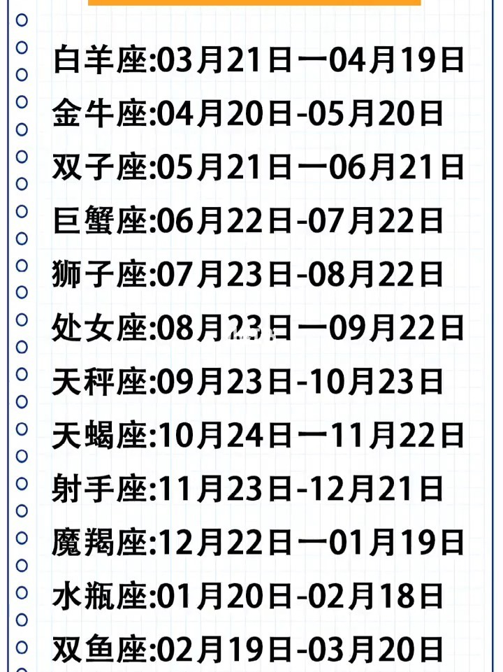 12星座的月份表 12星座的月份表更新