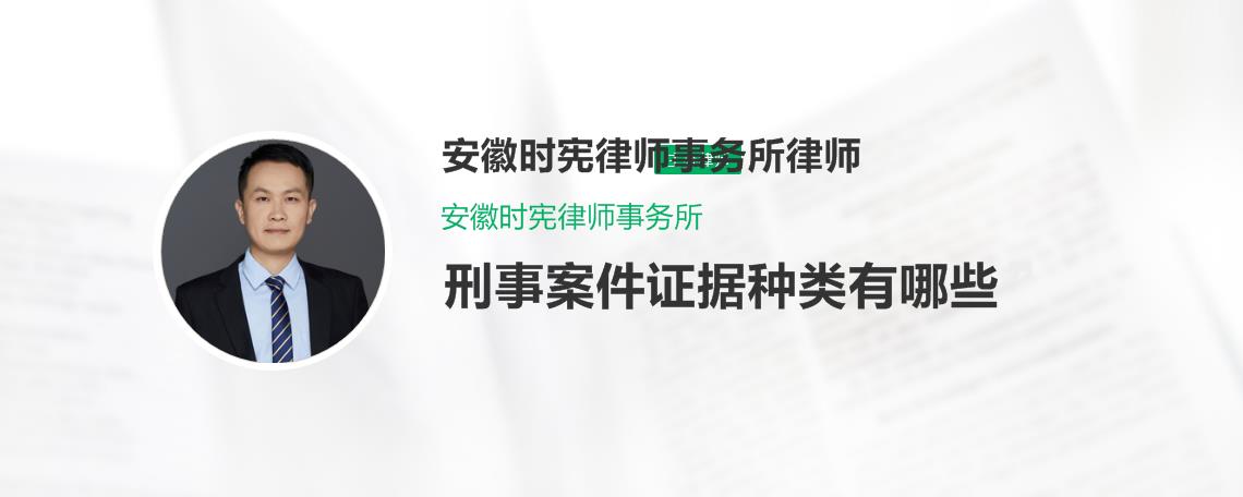 刑事案件证据种类 刑事案件证据种类 个数