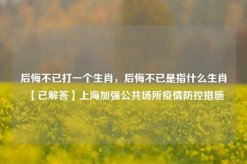 后悔不已打一个生肖，后悔不已是指什么生肖【已解答】上海加强公共场所疫情防控措施